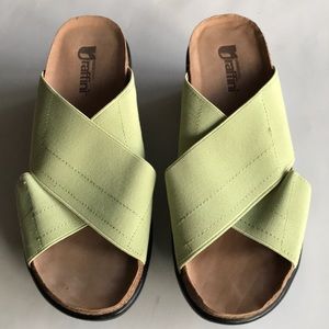 Raffini light green sandals.